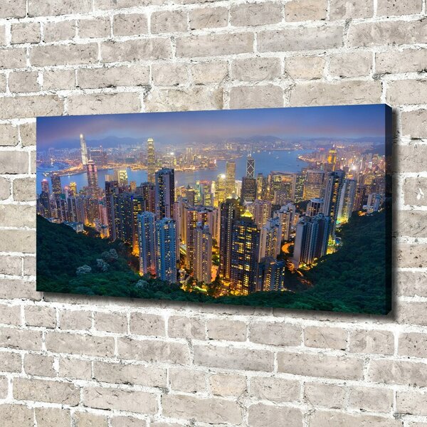 Foto obraz na plátně Noční Hongkong oc-106686696