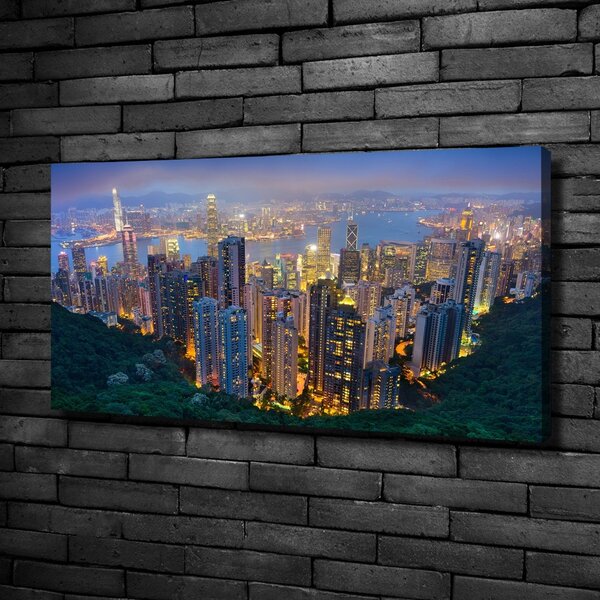 Foto obraz na plátně Noční Hongkong oc-106686696