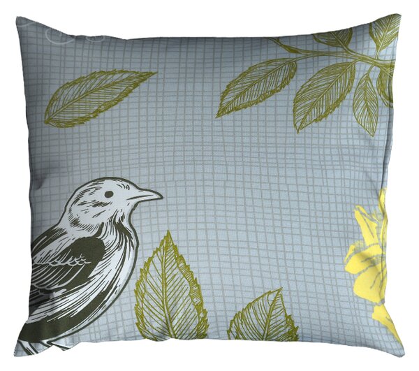 Povlak PLUS 40x40 cm PARANA žlutý kvetiny;listy;ornamenty;zvírata