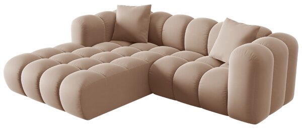 -25 % Dny MOMENTI– Windsor & Co Sametová rohová pohovka Halley 242 cm, levá
