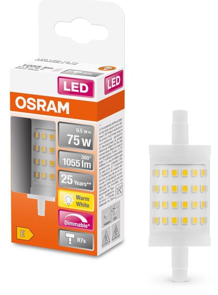 LED Stmívatelná žárovka R7s/9,5W/230V 2700K 78 mm - Osram
