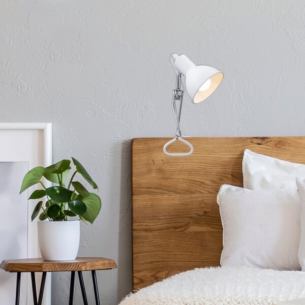 Briloner 2790-016 - Lampa s klipem FIX 1xE14/8W/230V bílá