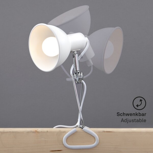 Briloner 2790-016 - Lampa s klipem FIX 1xE14/8W/230V bílá