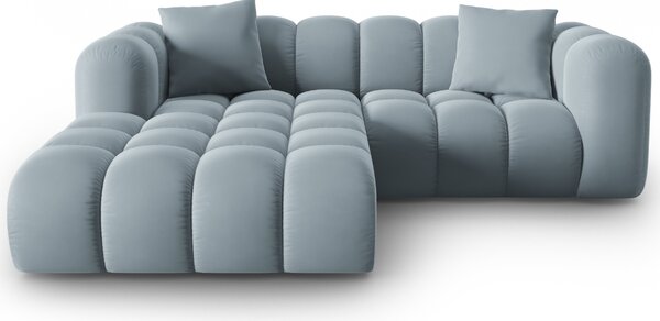 -25 % Dny MOMENTI– Windsor & Co Sametová rohová pohovka Halley 242 cm, levá