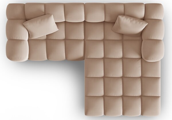 -25 % Dny MOMENTI– Windsor & Co Sametová rohová pohovka Halley 242 cm, pravá