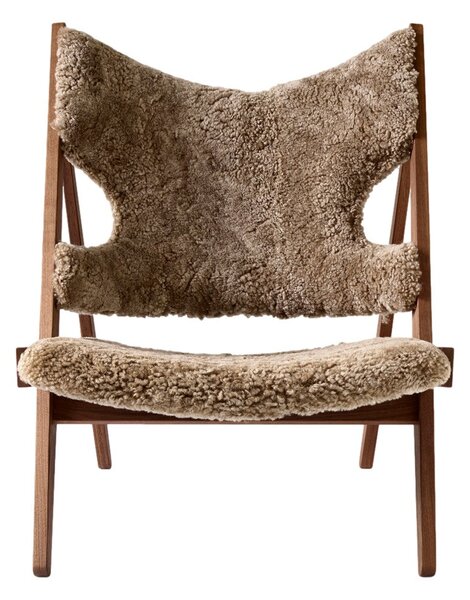 AUDO COPENHAGEN Křeslo Knitting, Sheepskin, Walnut / Sahara