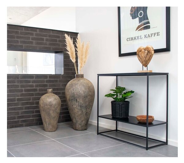 Černý konzolový stolek s černou deskou 80x36 cm Vita – House Nordic