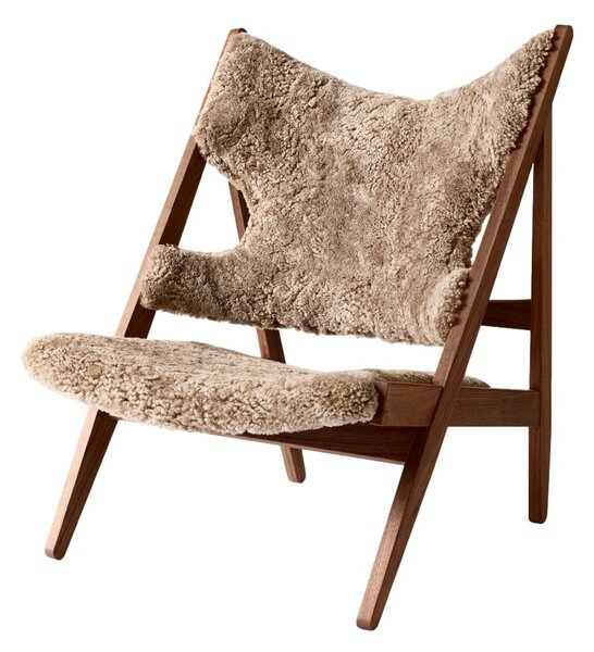 AUDO COPENHAGEN Křeslo Knitting, Sheepskin, Walnut / Sahara