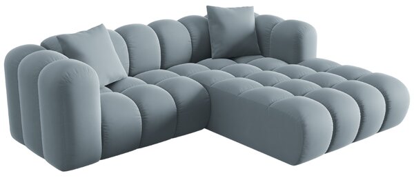 -25 % Dny MOMENTI– Windsor & Co Sametová rohová pohovka Halley 242 cm, pravá