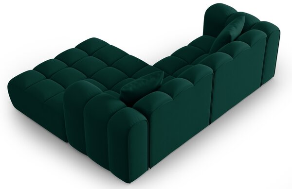 -25 % Dny MOMENTI– Windsor & Co Sametová rohová pohovka Halley 242 cm, pravá
