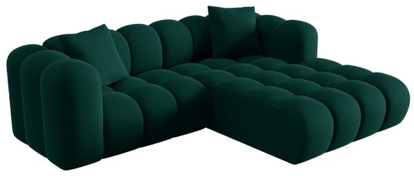 -25 % Dny MOMENTI– Windsor & Co Sametová rohová pohovka Halley 242 cm, pravá