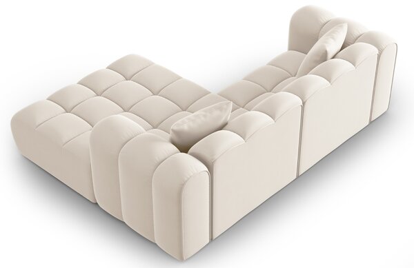 -25 % Dny MOMENTI– Windsor & Co Sametová rohová pohovka Halley 242 cm, pravá
