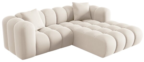 -25 % Dny MOMENTI– Windsor & Co Sametová rohová pohovka Halley 242 cm, pravá