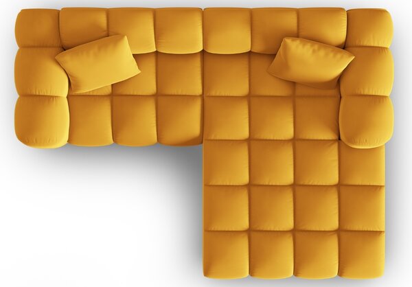 -25 % Dny MOMENTI– Windsor & Co Sametová rohová pohovka Halley 242 cm, pravá