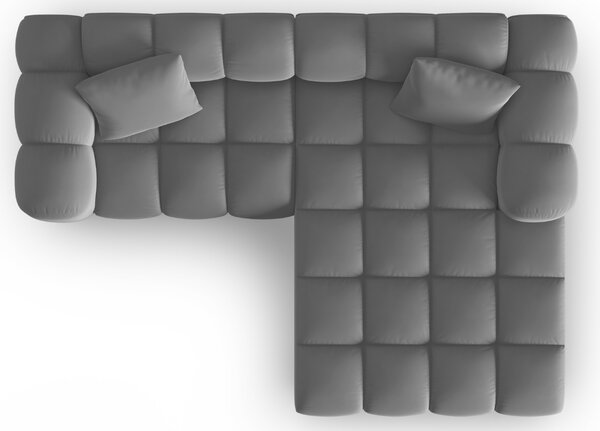 -25 % Dny MOMENTI– Windsor & Co Sametová rohová pohovka Halley 242 cm, pravá