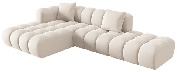 -25 % Dny MOMENTI– Windsor & Co Sametová rohová pohovka Halley 309 cm, levá