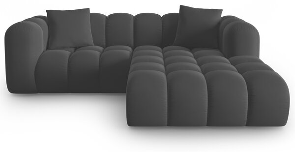 -25 % Dny MOMENTI– Windsor & Co Sametová rohová pohovka Halley 242 cm, pravá