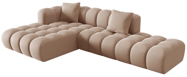 -25 % Dny MOMENTI– Windsor & Co Sametová rohová pohovka Halley 309 cm, levá