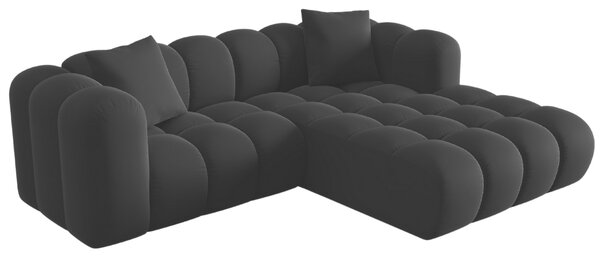 -25 % Dny MOMENTI– Windsor & Co Sametová rohová pohovka Halley 242 cm, pravá