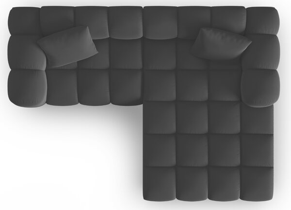 -25 % Dny MOMENTI– Windsor & Co Sametová rohová pohovka Halley 242 cm, pravá