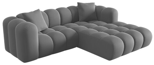 -25 % Dny MOMENTI– Windsor & Co Sametová rohová pohovka Halley 242 cm, pravá