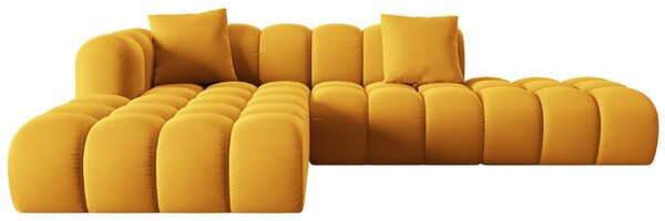 -25 % Dny MOMENTI– Windsor & Co Sametová rohová pohovka Halley 309 cm, levá