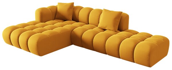 -25 % Dny MOMENTI– Windsor & Co Sametová rohová pohovka Halley 309 cm, levá