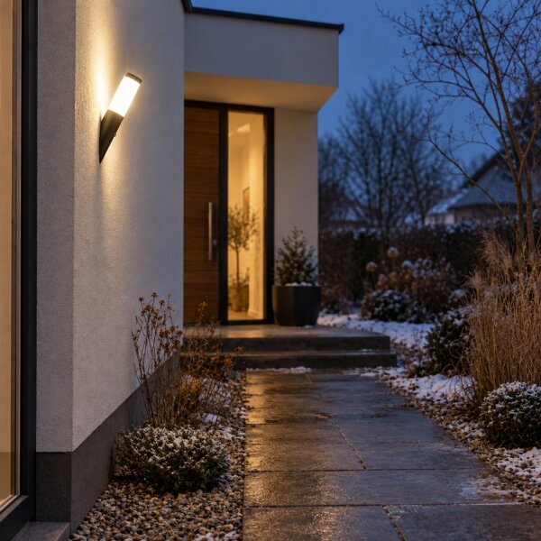 BRILAGI - Venkovní nástěnná lampa se senzorem ELIA 1xE27/20W/230V IP44 antracit