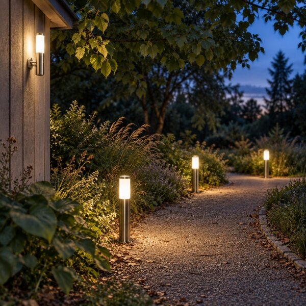 BRILAGI - Venkovní lampa ELIA 1xE27/20W/230V IP44 50 cm matný chrom