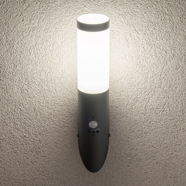 BRILAGI - Venkovní nástěnná lampa se senzorem ELIA 1xE27/20W/230V IP44 antracit