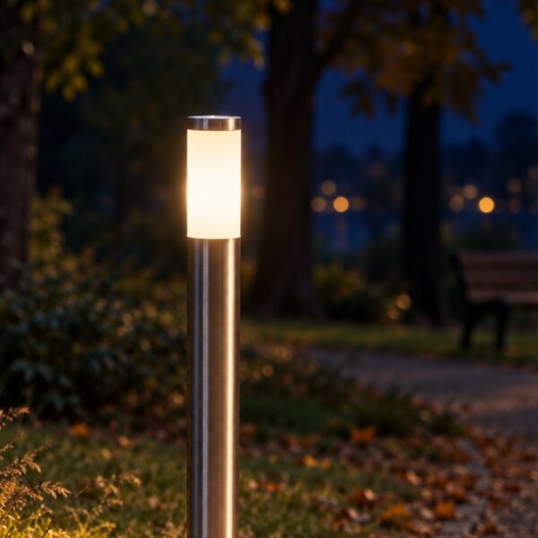 BRILAGI - Venkovní lampa ELIA 1xE27/20W/230V IP44 100 cm matný chrom