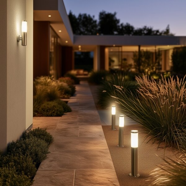 BRILAGI - Venkovní lampa ELIA 1xE27/20W/230V IP44 50 cm matný chrom