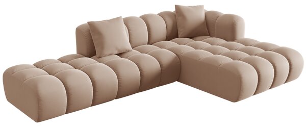 -25 % Dny MOMENTI– Windsor & Co Sametová rohová pohovka Halley 309 cm, pravá