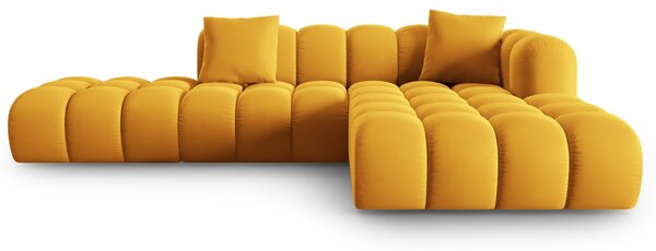 -25 % Dny MOMENTI– Windsor & Co Sametová rohová pohovka Halley 309 cm, pravá