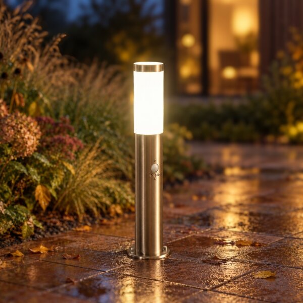 BRILAGI - Venkovní lampa se senzorem ELIA 1xE27/20W/230V IP44 50 cm chrom