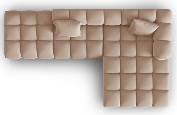 -25 % Dny MOMENTI– Windsor & Co Sametová rohová pohovka Halley 309 cm, pravá