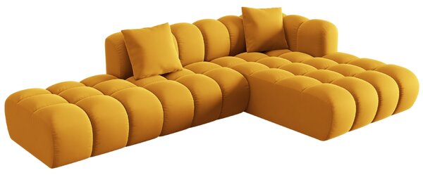 -25 % Dny MOMENTI– Windsor & Co Sametová rohová pohovka Halley 309 cm, pravá