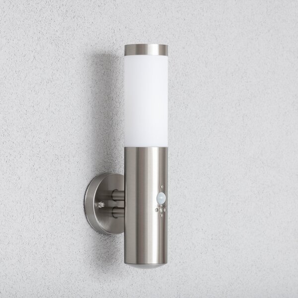 BRILAGI - Venkovní nástěnná lampa se senzorem ELIA 1xE27/20W/230V IP44 chrom