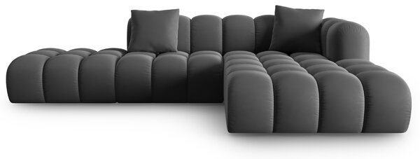 -25 % Dny MOMENTI– Windsor & Co Sametová rohová pohovka Halley 309 cm, pravá