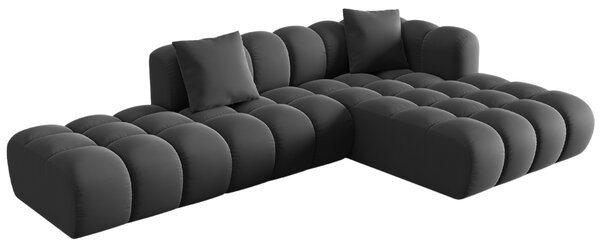 -25 % Dny MOMENTI– Windsor & Co Sametová rohová pohovka Halley 309 cm, pravá