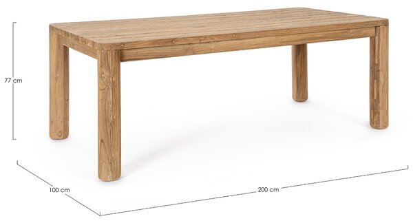 Bizzotto Teakový zahradní jídelní stůl Maverick 200 x 100 cm