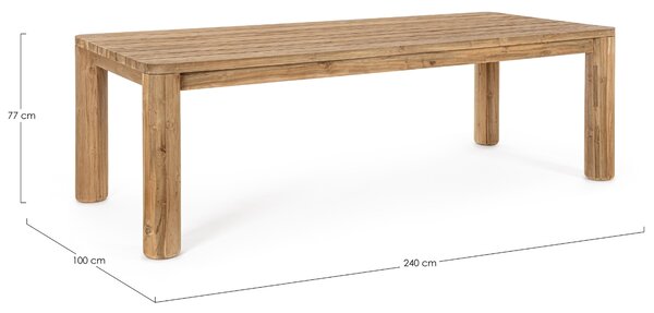 Bizzotto Teakový zahradní jídelní stůl Maverick 240 x 100 cm