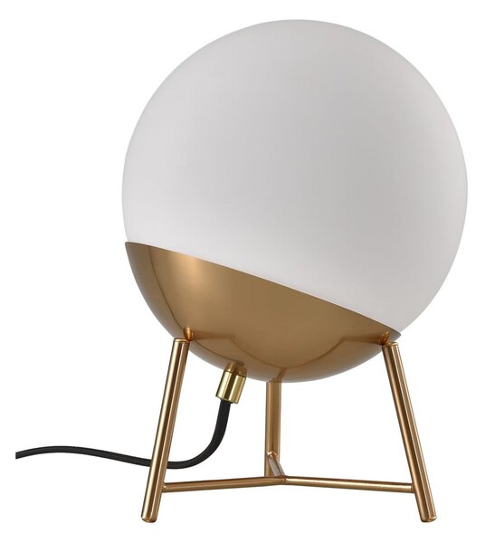 Bílá LED stmívatelná stolní lampa se skleněným stínidlem (výška 32 cm) Chelsea – House Nordic