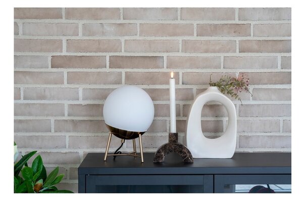 Bílá LED stmívatelná stolní lampa se skleněným stínidlem (výška 32 cm) Chelsea – House Nordic