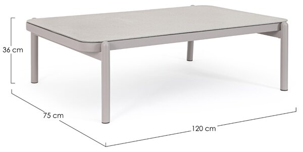 -25 % Dny MOMENTI– Bizzotto Světle šedý skleněný zahradní konferenční stolek Florencia 120 x 75 cm
