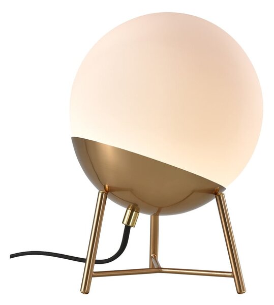 Bílá LED stmívatelná stolní lampa se skleněným stínidlem (výška 32 cm) Chelsea – House Nordic