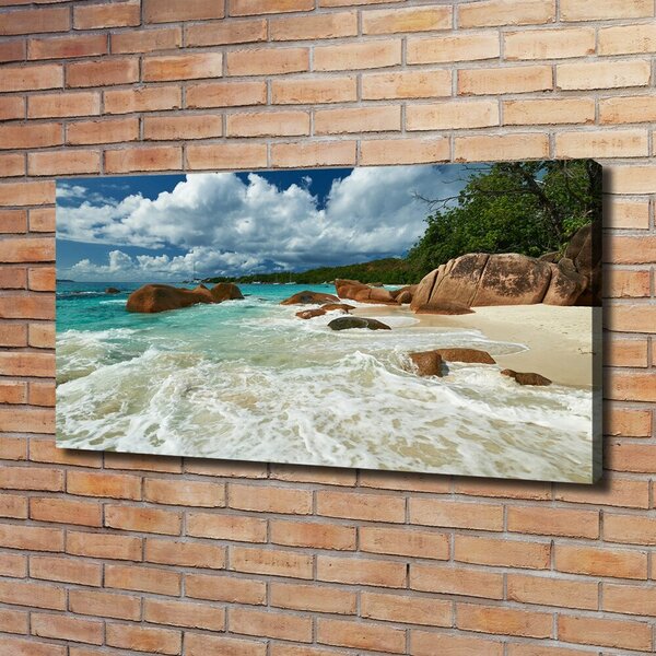Foto obraz canvas Pláž Seychely oc-107860755