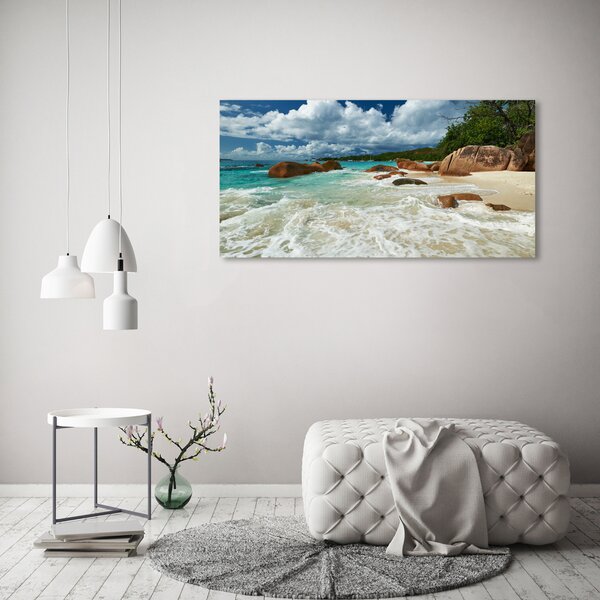 Foto obraz canvas Pláž Seychely oc-107860755