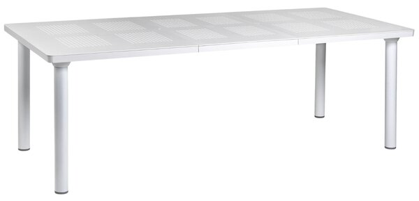 Nardi Bílý plastový rozkládací zahradní stůl Libeccio 160/220 x 100 cm