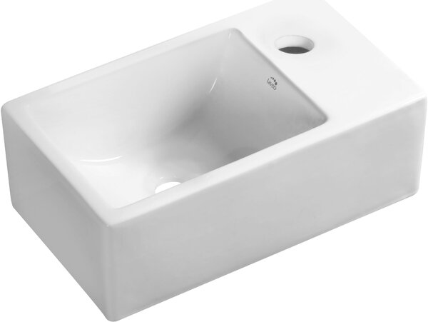 Laveo Kvadrato umyvadlo 35x21 cm obdélníkový na pult bílá VUK_6135